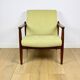 GFM-64 armchair, design by Edmund Homa from the 70s, yellow lemon lime