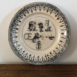 Plate talking rébus, 19th century