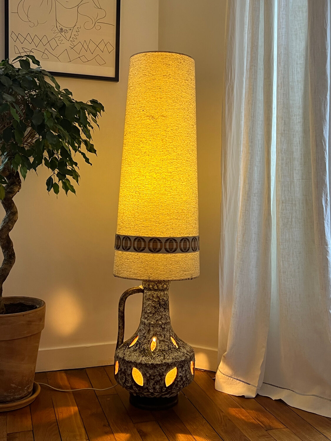 Lampe de sol seventies
