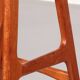 Design bar stool in wood and black leather by Erik Buch 1960