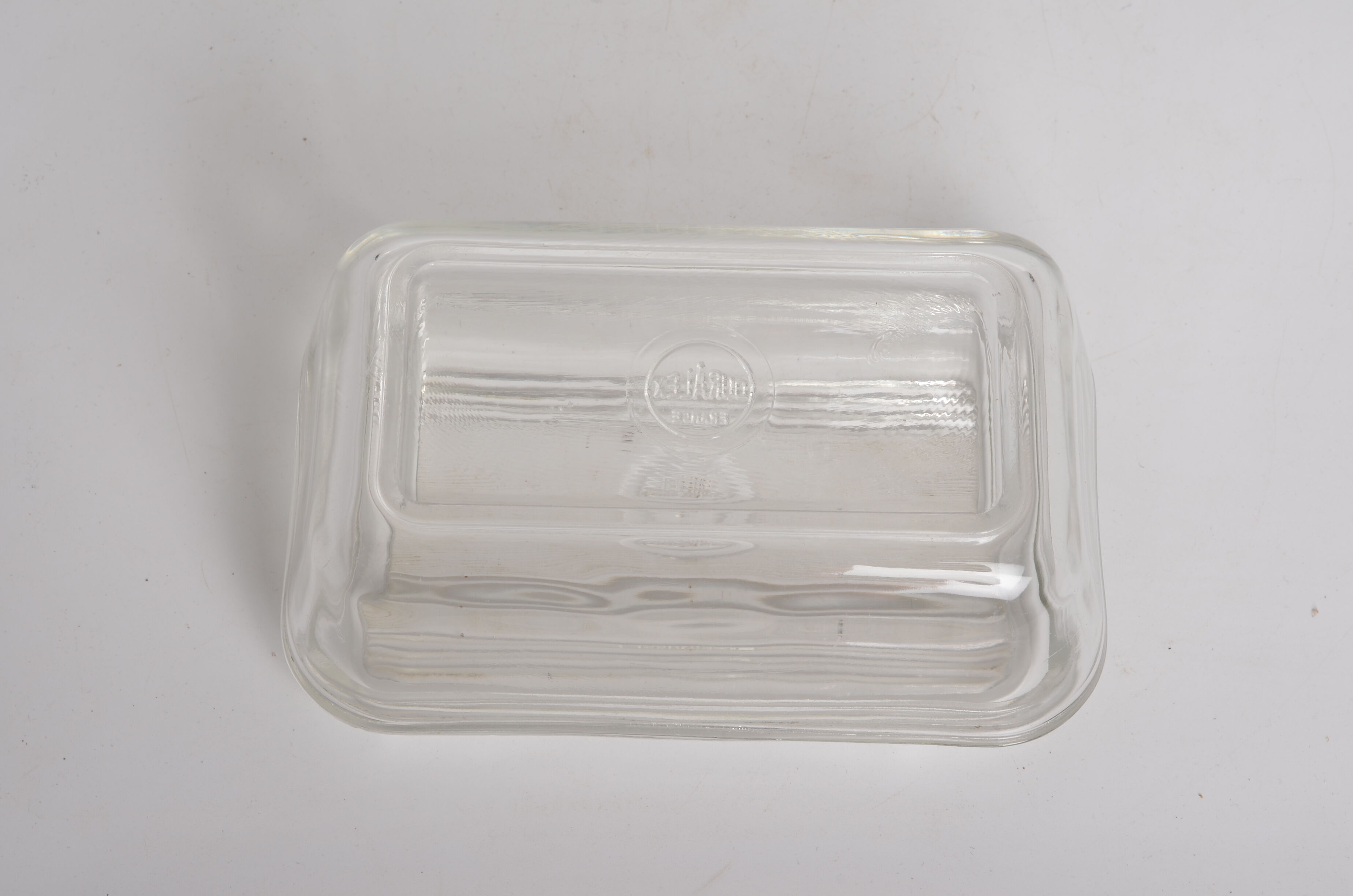 Duralex glass butter dish