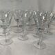 Set of 10 engraved vintage glasses