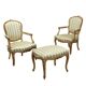 Rococo-style antique salon in wood, 20th century.
