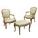 Rococo-style antique salon in wood, 20th century.