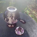 Coffee or tea service in enameled ceramic by Marius Giuge, artisan potter in Vallauris,