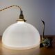 Vintage lampshade suspension in white opaline