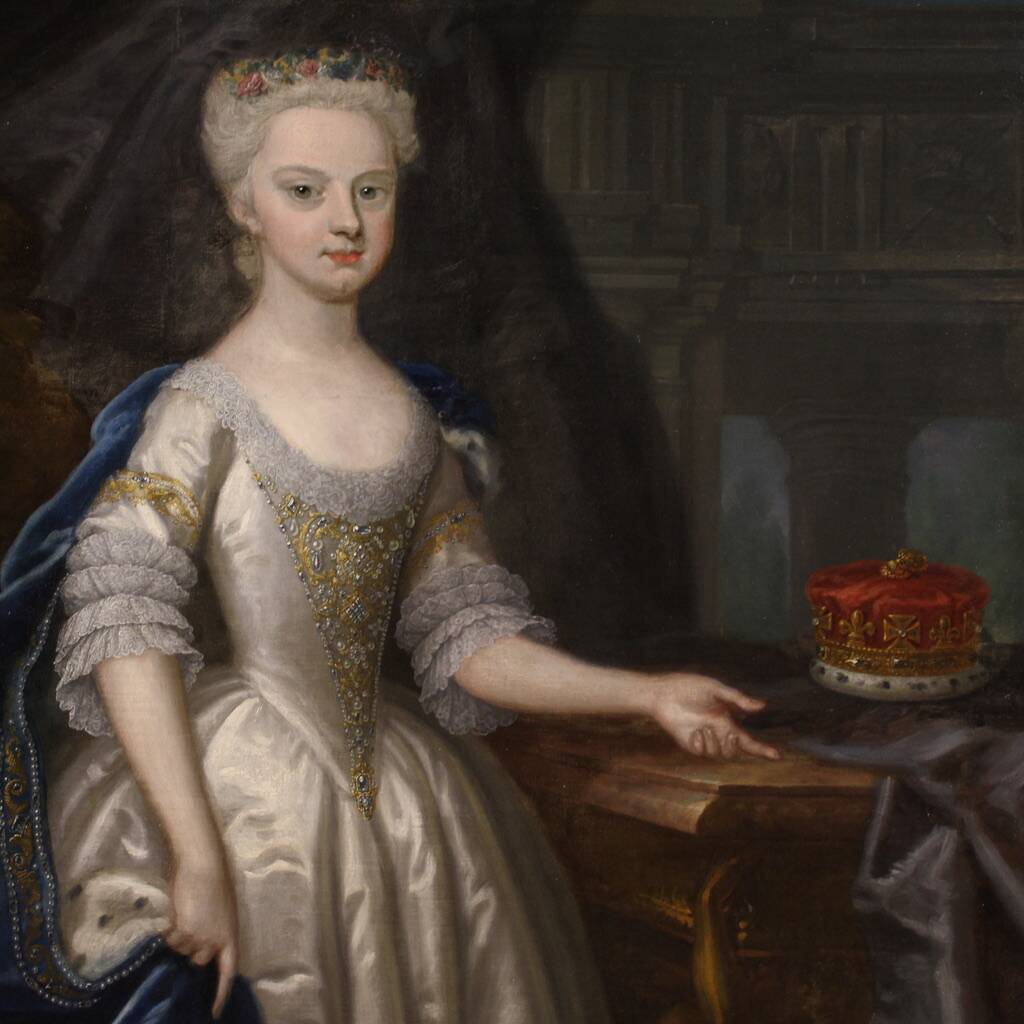 Great 18th century painting, portrait of a young princess