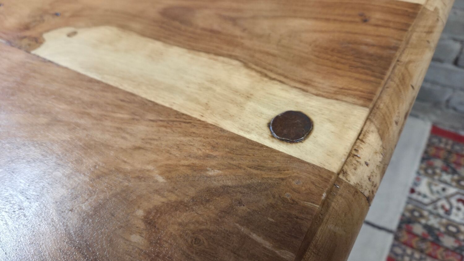 Large solid wood dining table