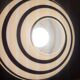 Zebra suspension, globe, Églo lights, vintage 1980s, 90s.