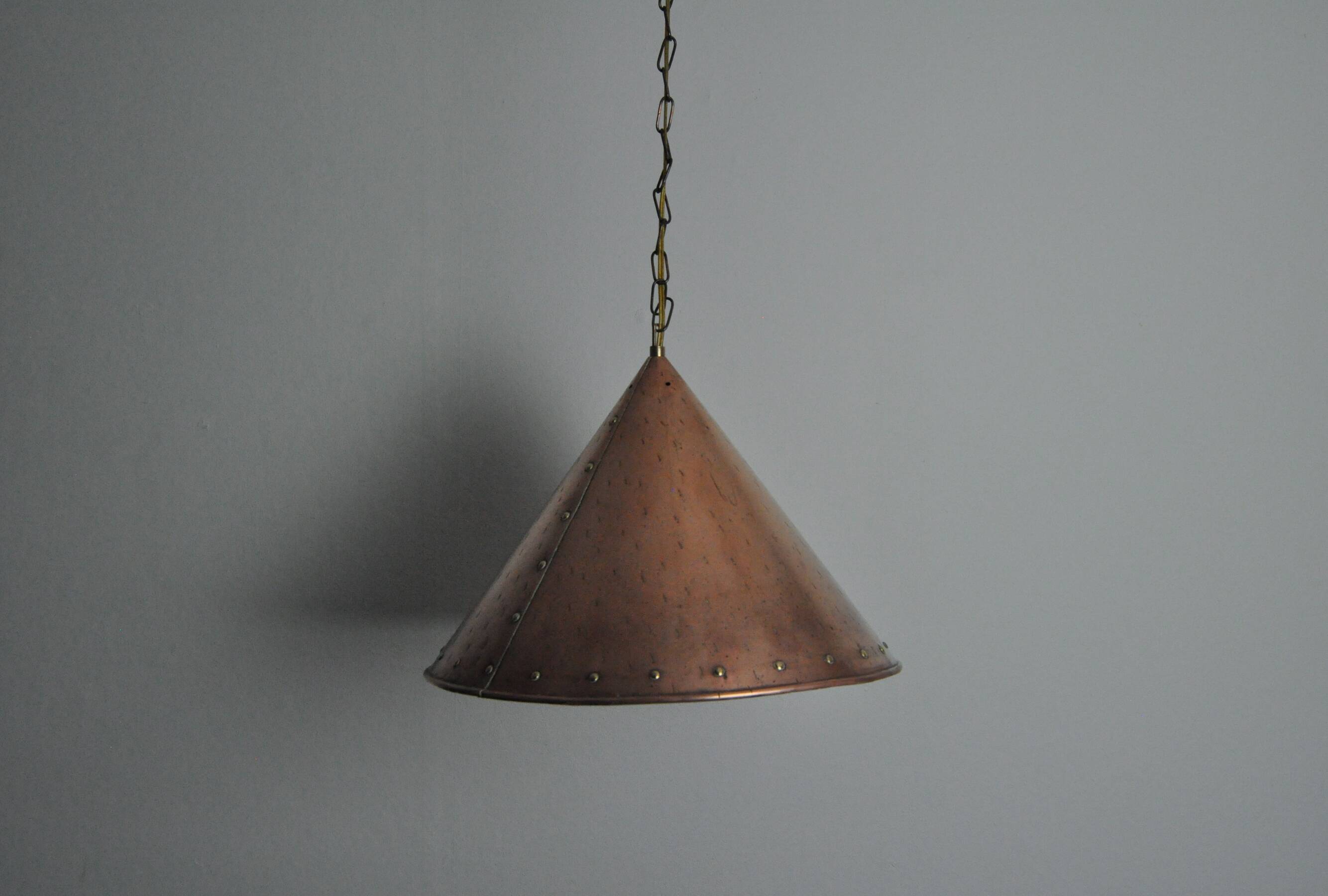 Cone shaped handmade pendant from Denmark, 1970s