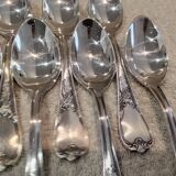 12 silver-plated metal coffee spoons Ercuis model Dubarry