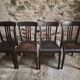 Set of 4 antique French bistro chairs Stella, circa 1900–1920.