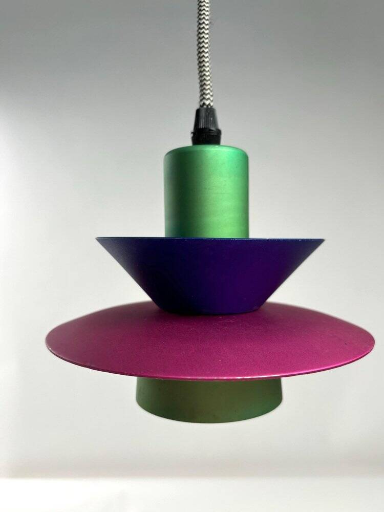 Italian Postmodern Pendant Lamps, 1980s, Set of 3