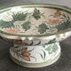 Round decorative porcelain cup hand painted floral decoration Thailand