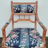 Fauteuil de style Louis Xvi ancien 1900s tissus Fleuris