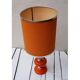 Lampe bois orange et chrome 70's