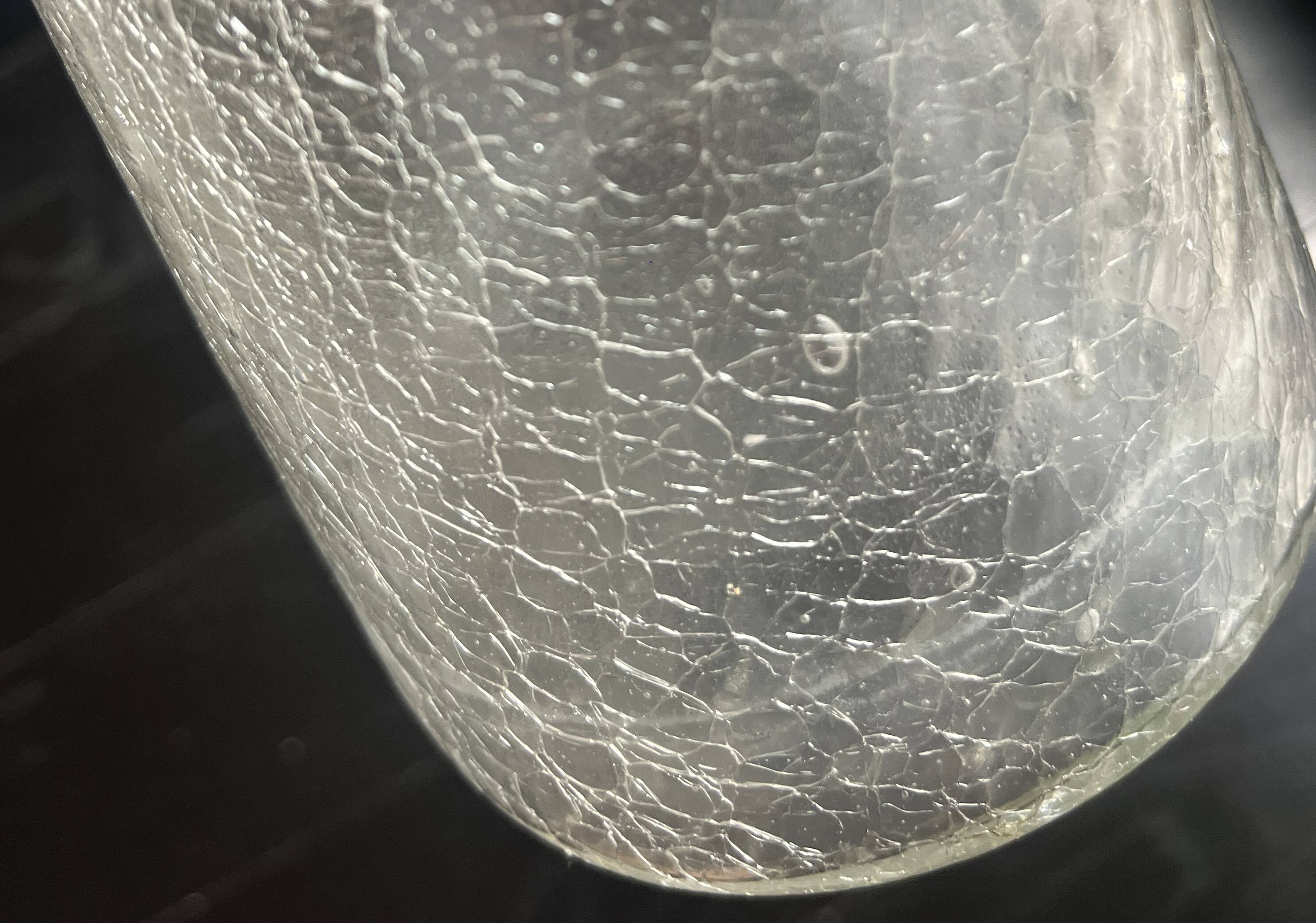 Carafe en verre craquelé avec bouchon Transparent