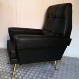 Pair of vintage leather armchairs
