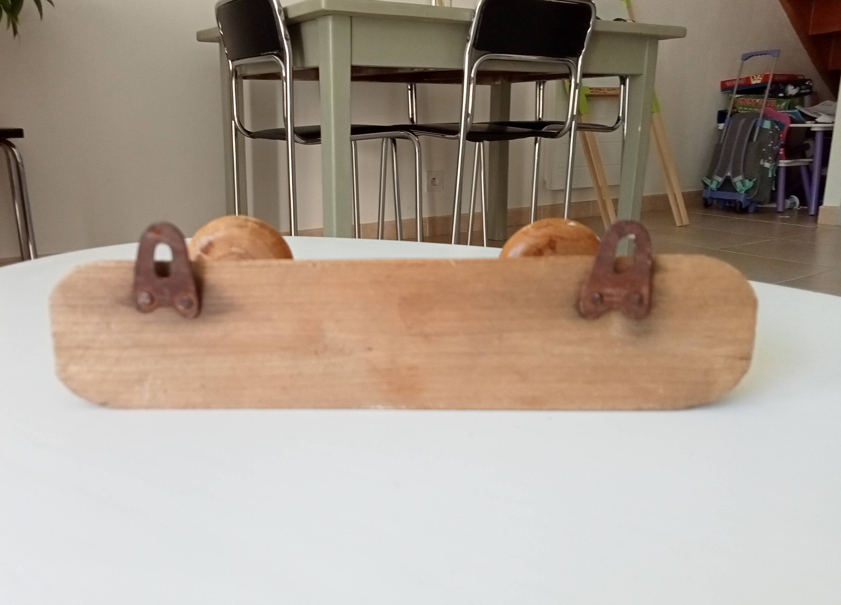 Vintage folk art wall coat rack