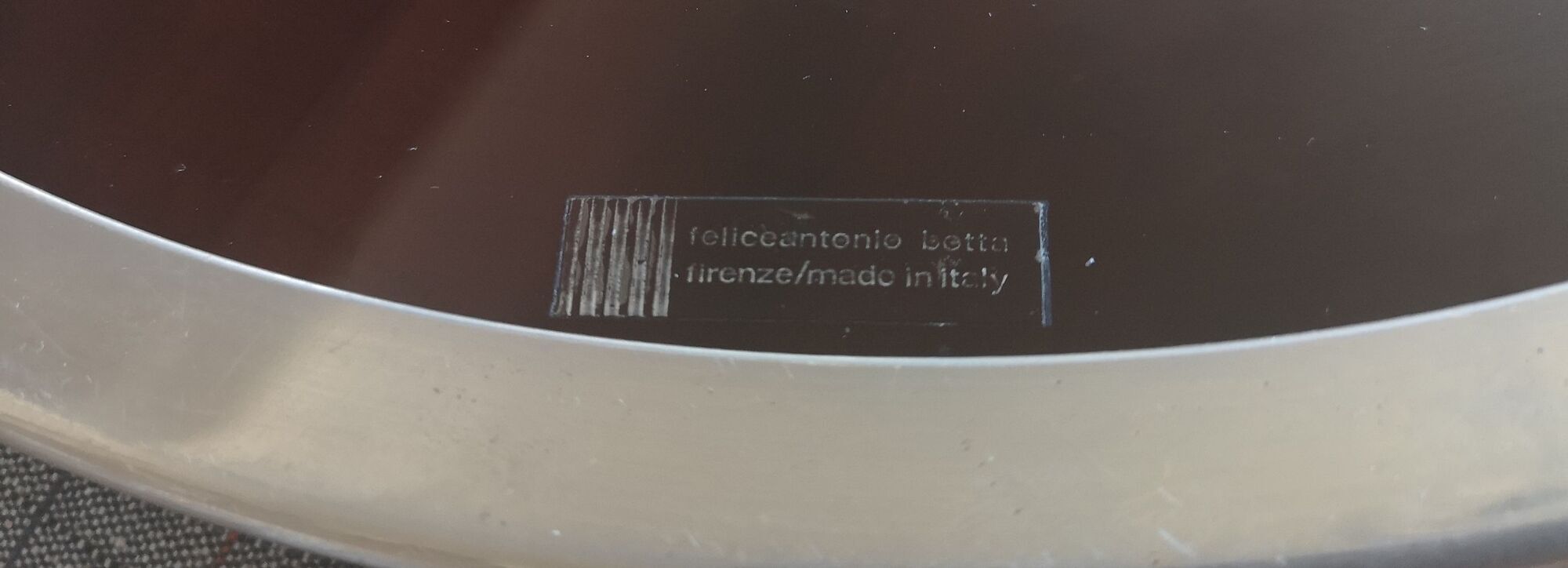 Large amber brown methacrylate tray - Felice Antonio Botta - Italy - 1970s