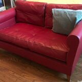 Vintage bench Skaï red