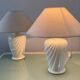 Paire de lampes vintage en céramique