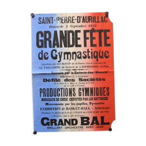 Affiche Grande Fête de Gymnastique