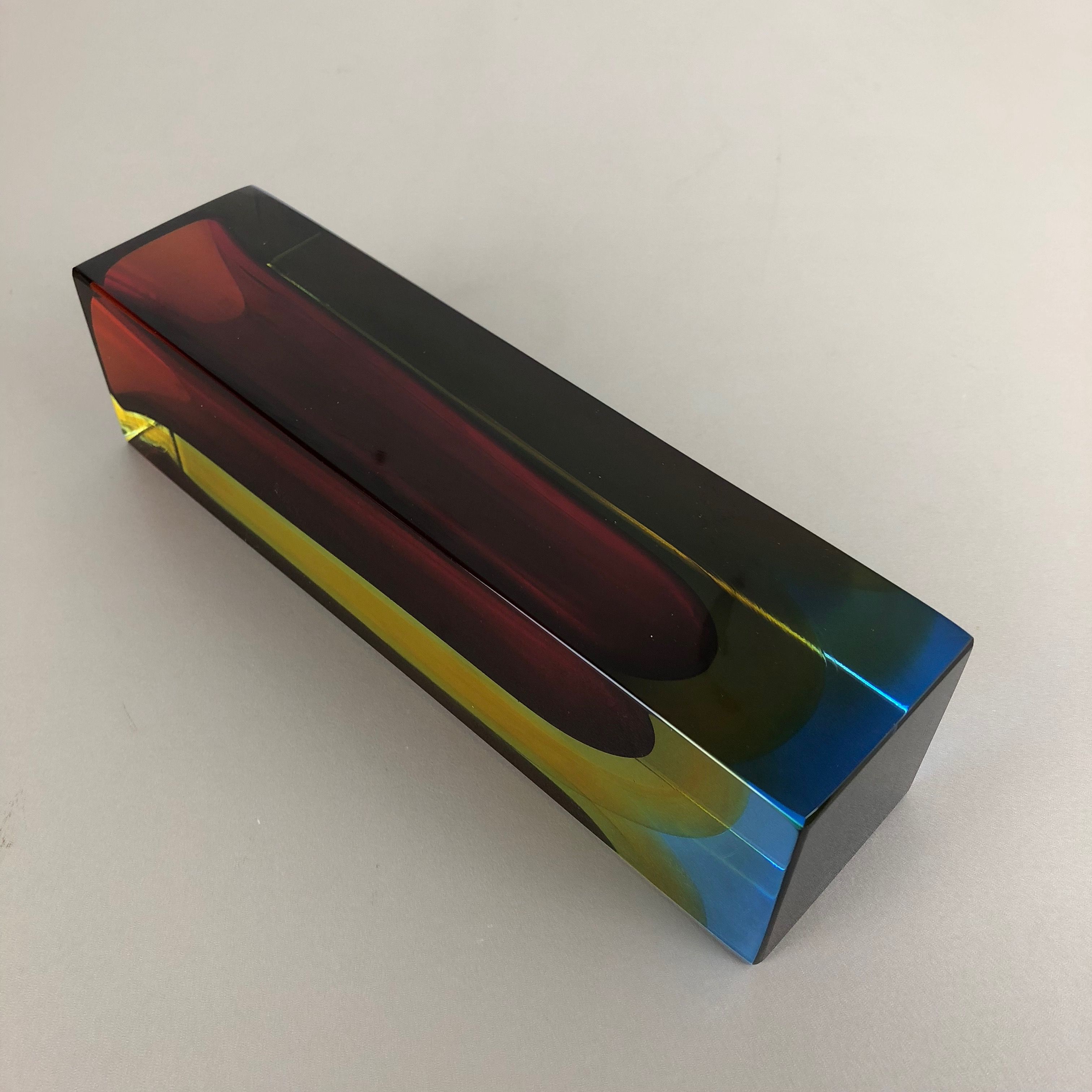 Murano glass sommerso vase designed by Flavio Poli, Italy, 1970s