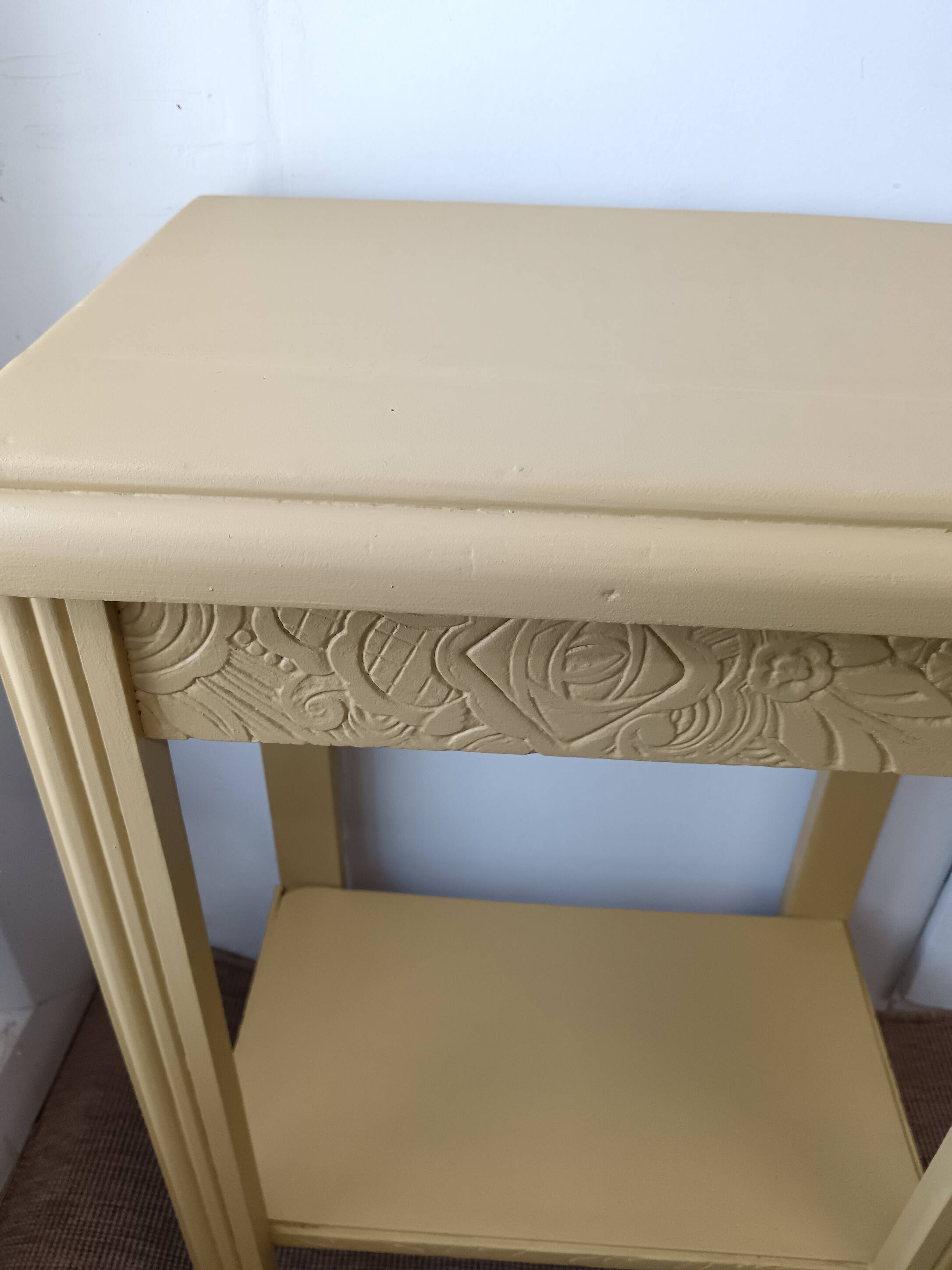 Vitamin yellow art deco console