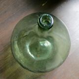 Demijohn 31 l 1/4 green blown glass