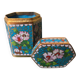 Cloisonné enamel opium box