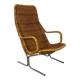 Chaise longue moderniste en acier et rotin du milieu du siècle par Dirk van Sliedregt