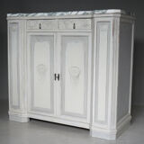 Art deco wood and marble sideboard