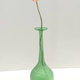 Green Blown Scavo Glass Tulip attr. to Cenedese, Italy