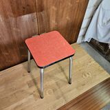 Pink formica stool 1960