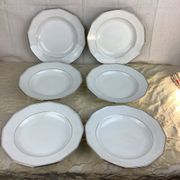 6 Deep Plates Porcelain Limoges France