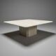Table basse carrée de Claude Berraldacci.