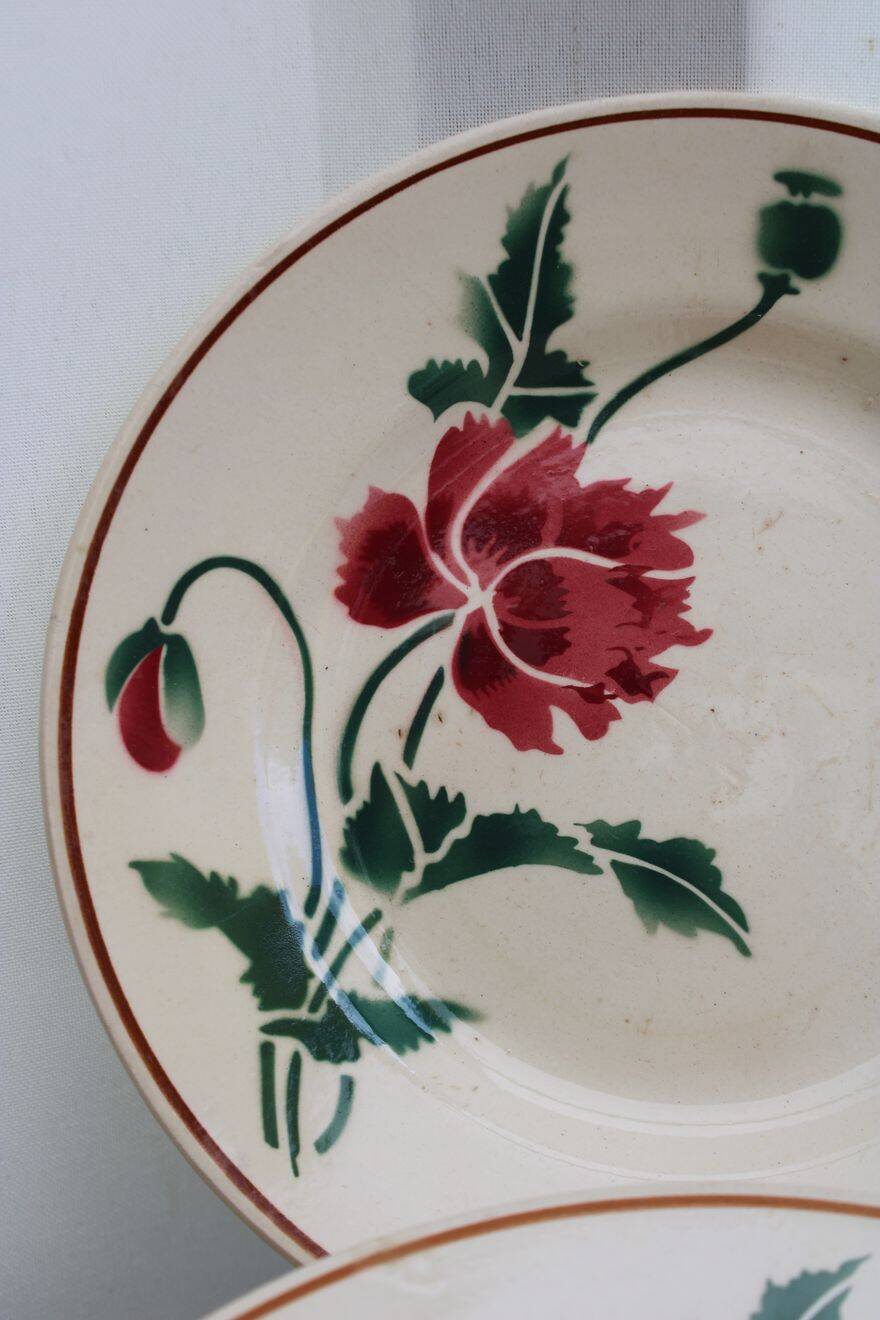 Set of 6 ceramic dessert plates