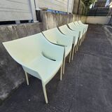 Set of 6 DR. NO chairs by Philippe Starck for Kartell – stackable Italian design.