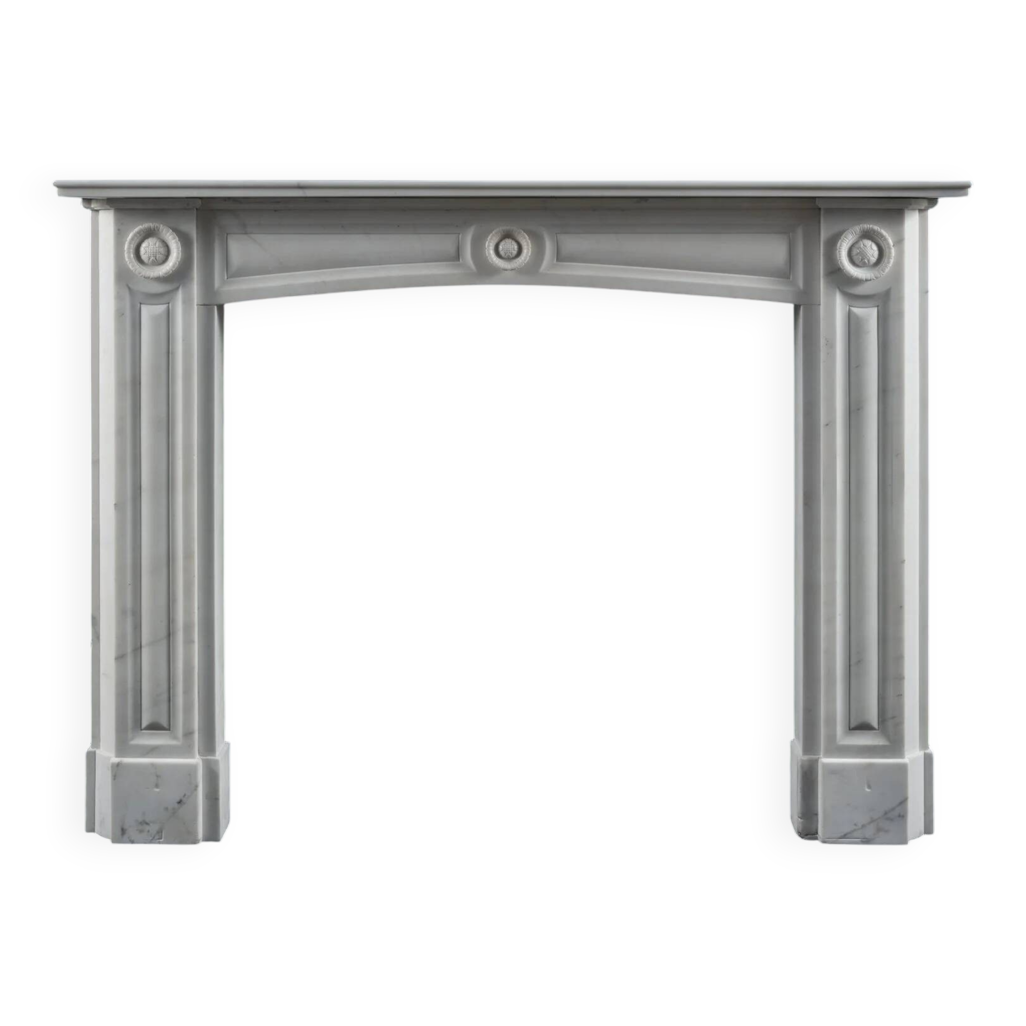 Cheminée en marbre de Carrare de style Régence anglaise