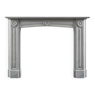 Cheminée en marbre de Carrare de style Régence anglaise