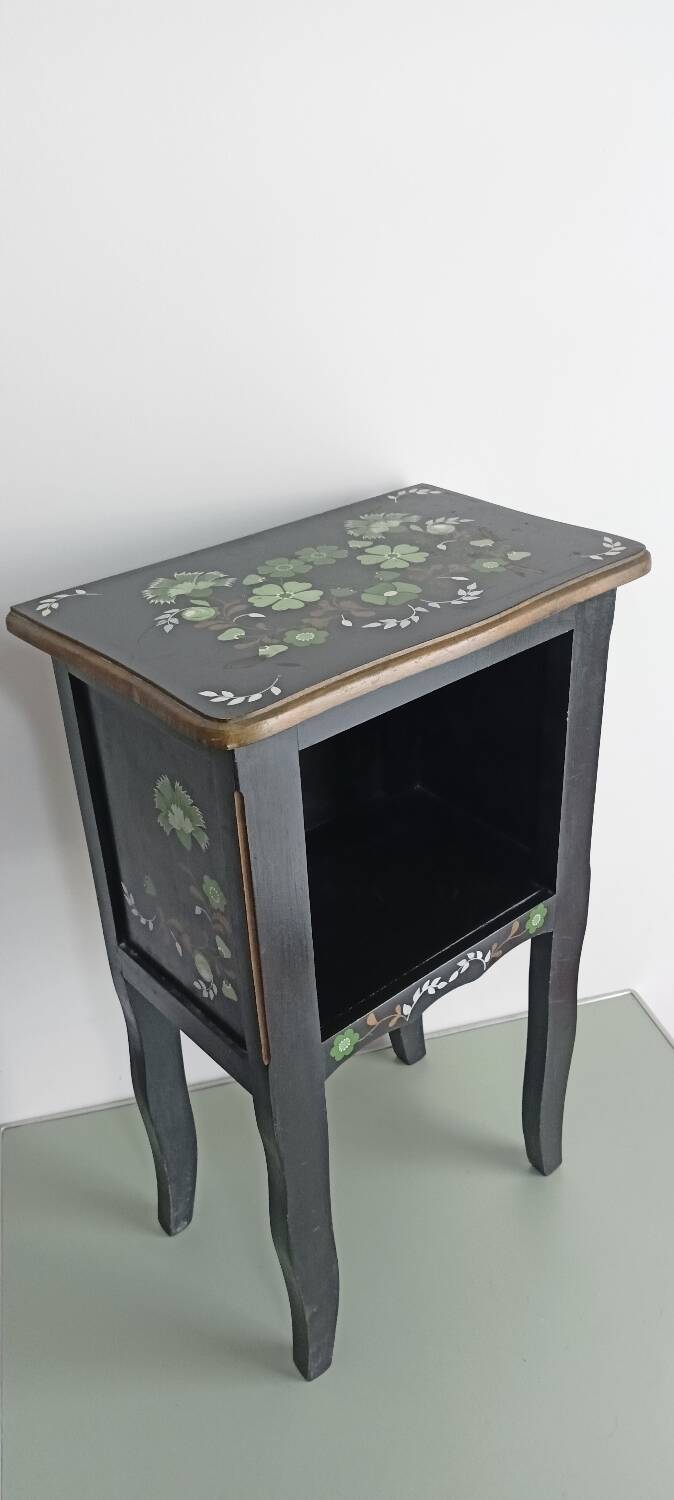 Vintage floral pattern bedside table