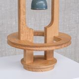 Guillerme et Chambron Oak Mid-Century Pendant Light