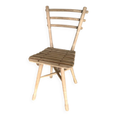 Brutalist wooden chair