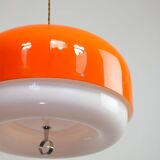 Rare XXL Orange Medusa Pendant Lamp from Guzzini, 1970s