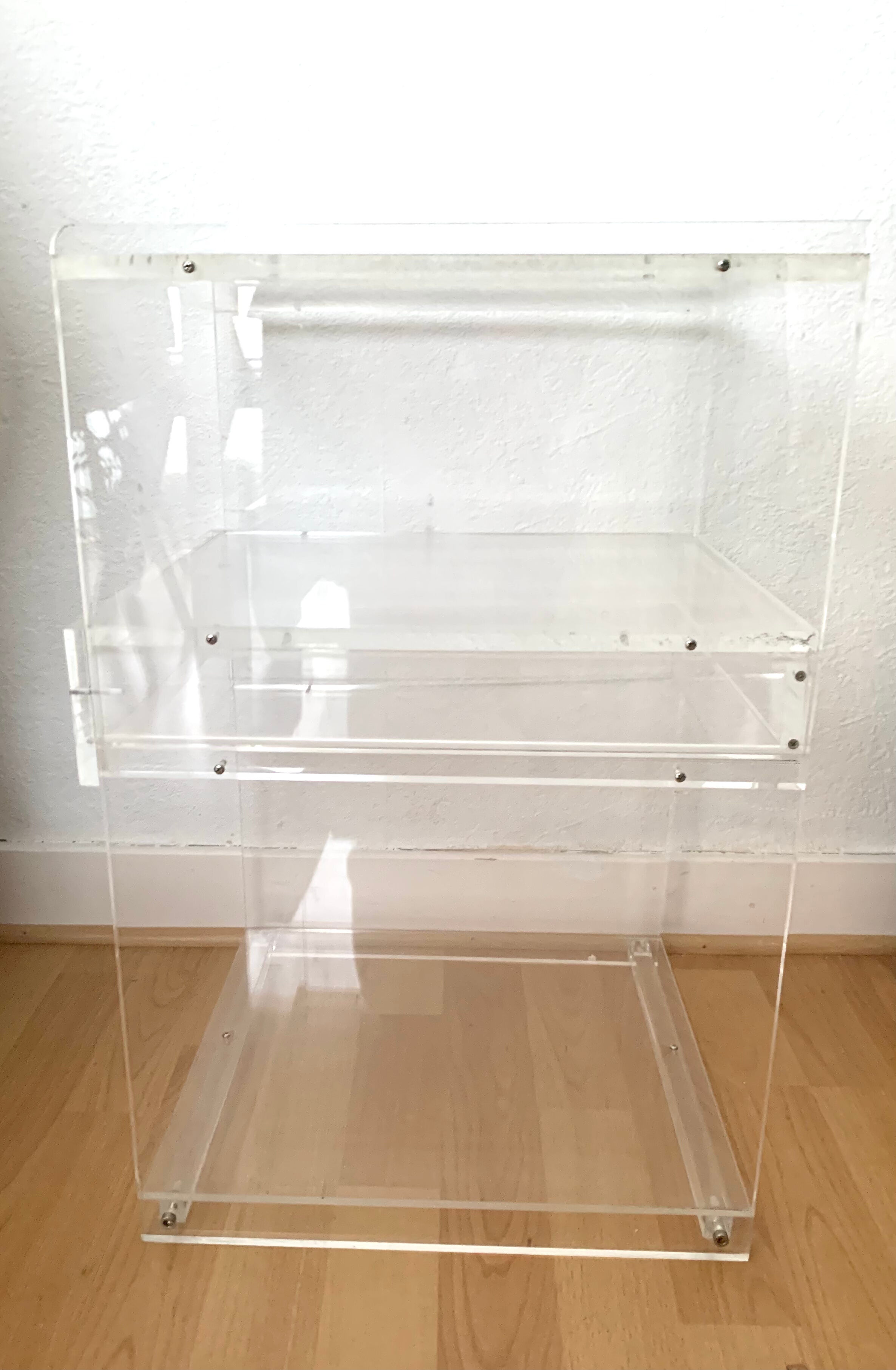 Vintage plexiglass side furniture