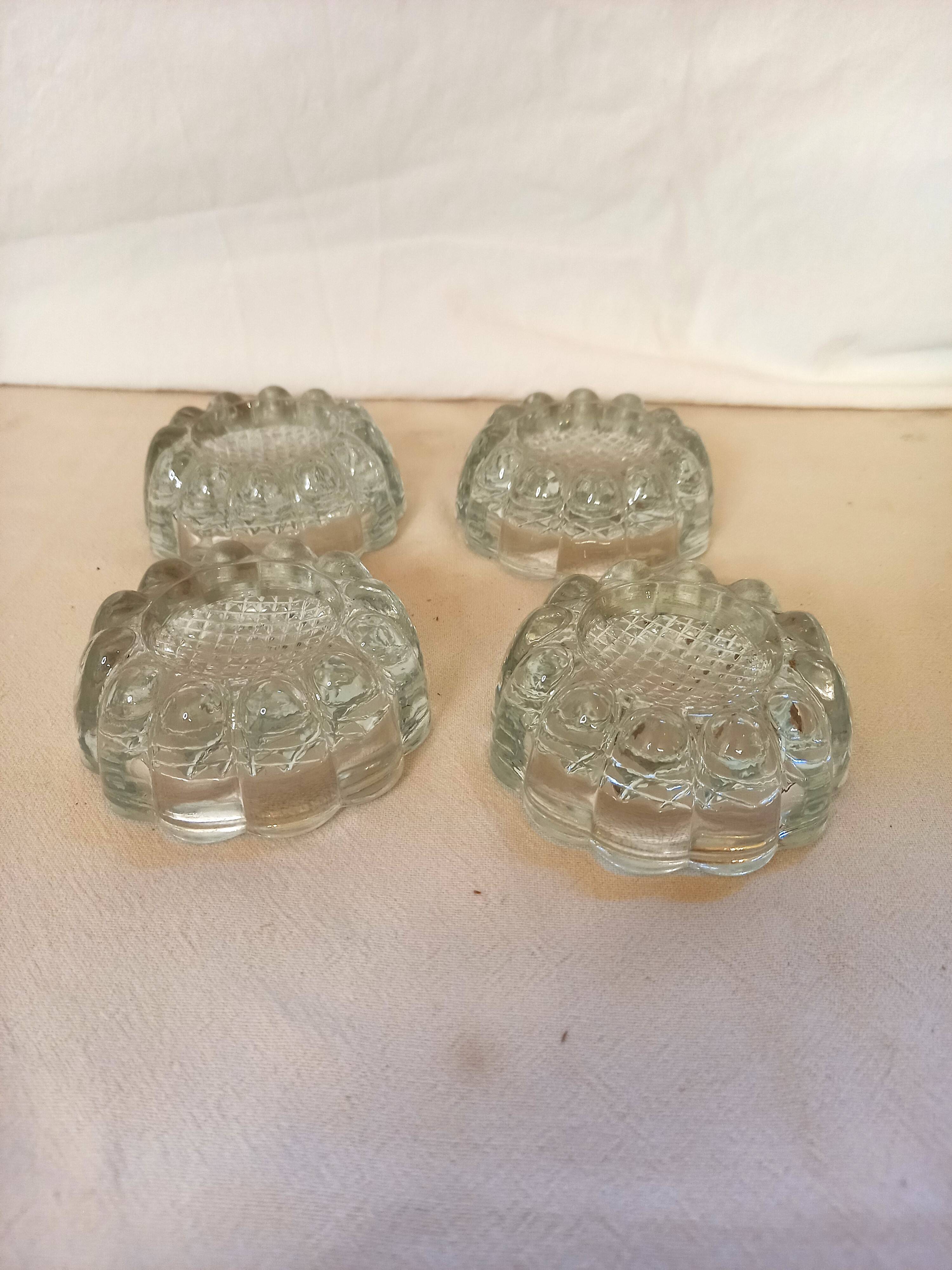 Set of 4 glass table or piano leg mats.
