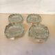Set of 4 glass table or piano leg mats.