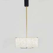 Modernist brass and perspex chandelier Maison Arlus France from the 1950s