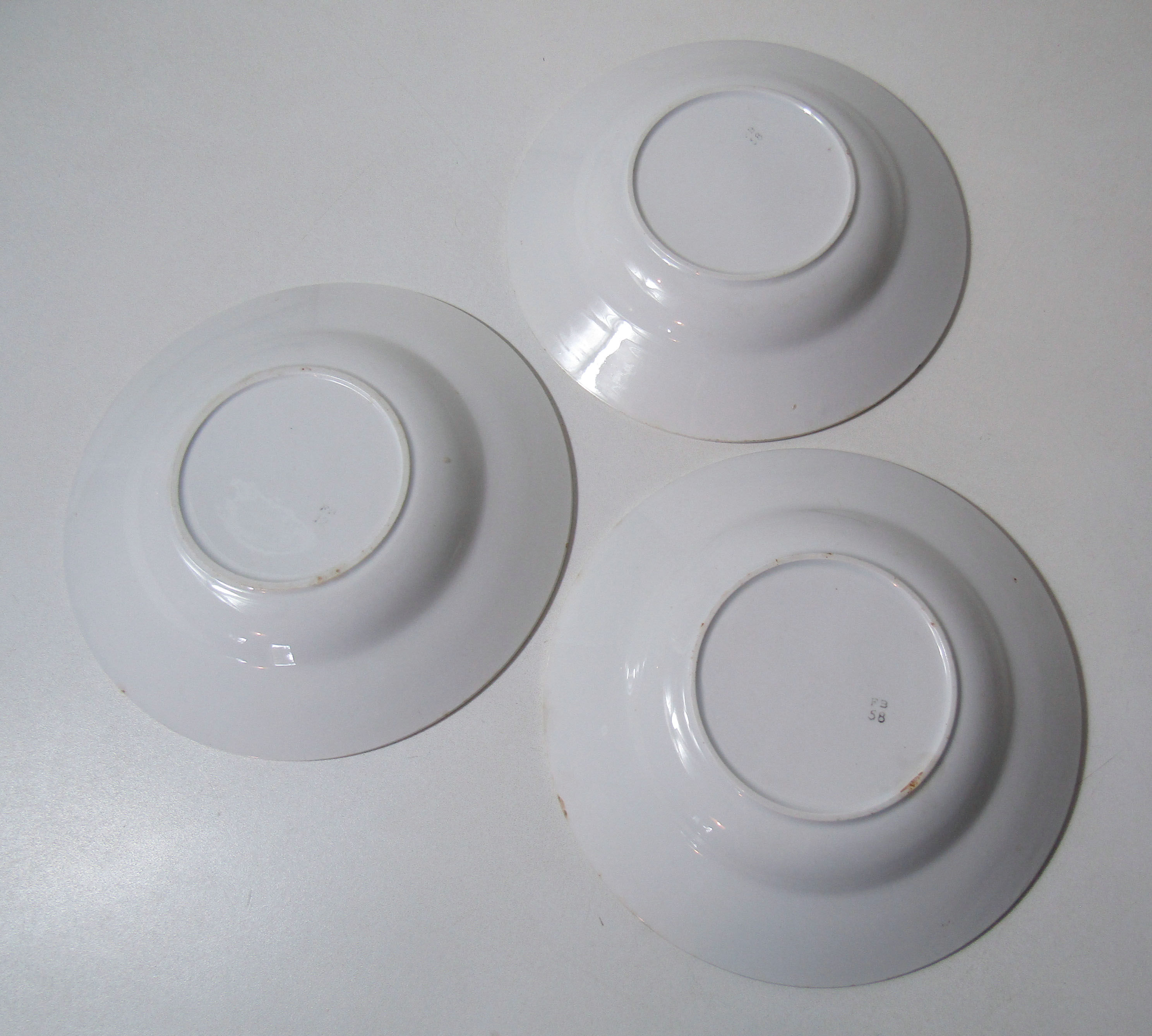 3 hollow plates faience Badonviller